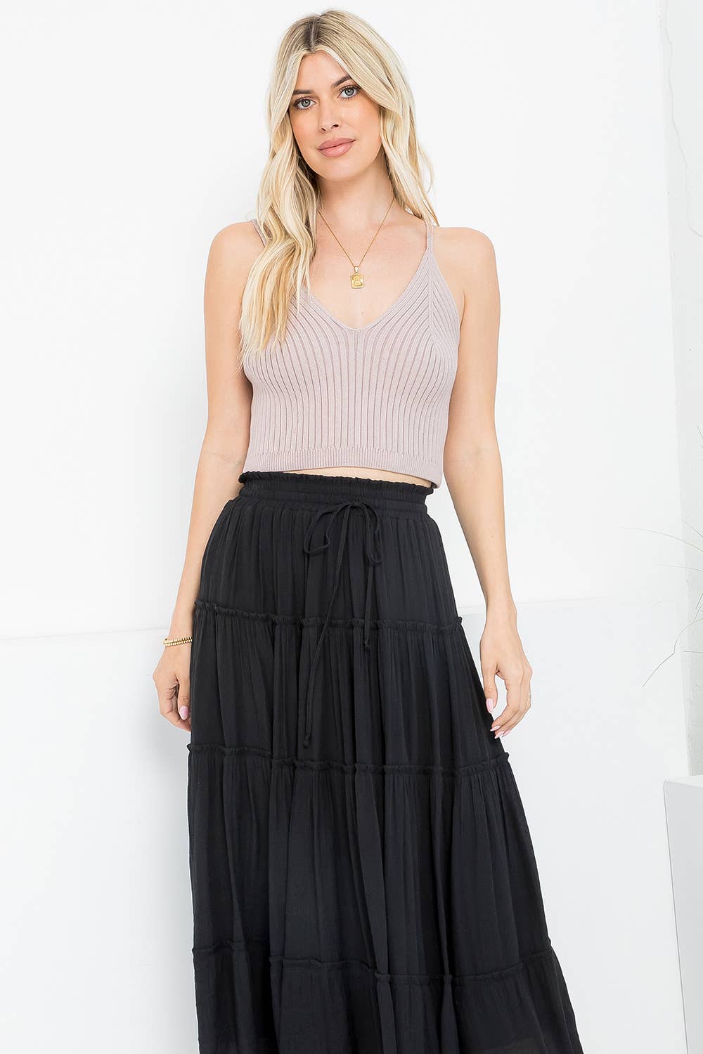 Sweet Lovely by Jen - BESTSELLER FLOWY TIERED MAXI  SKIRT