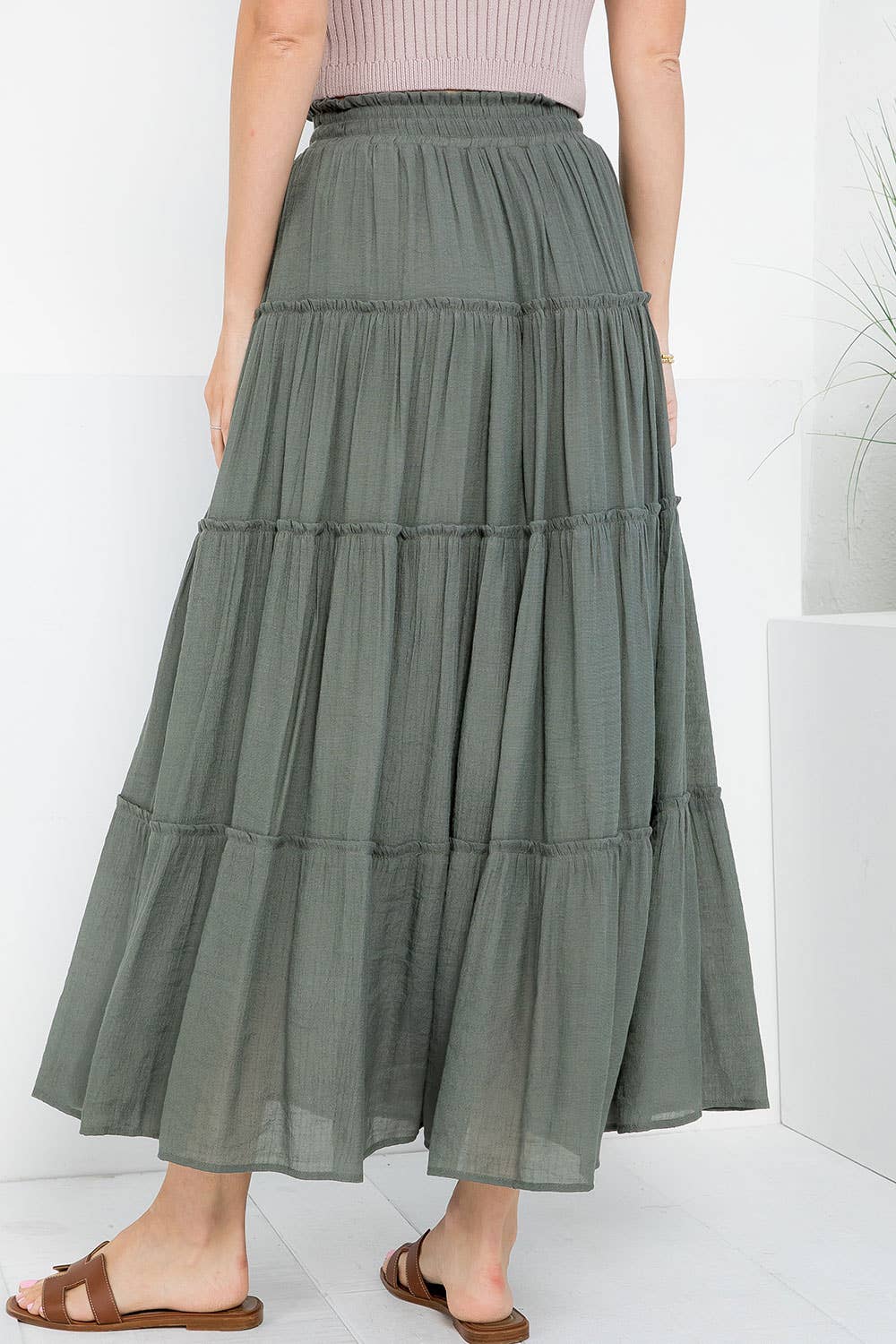 Sweet Lovely by Jen - BESTSELLER FLOWY TIERED MAXI  SKIRT