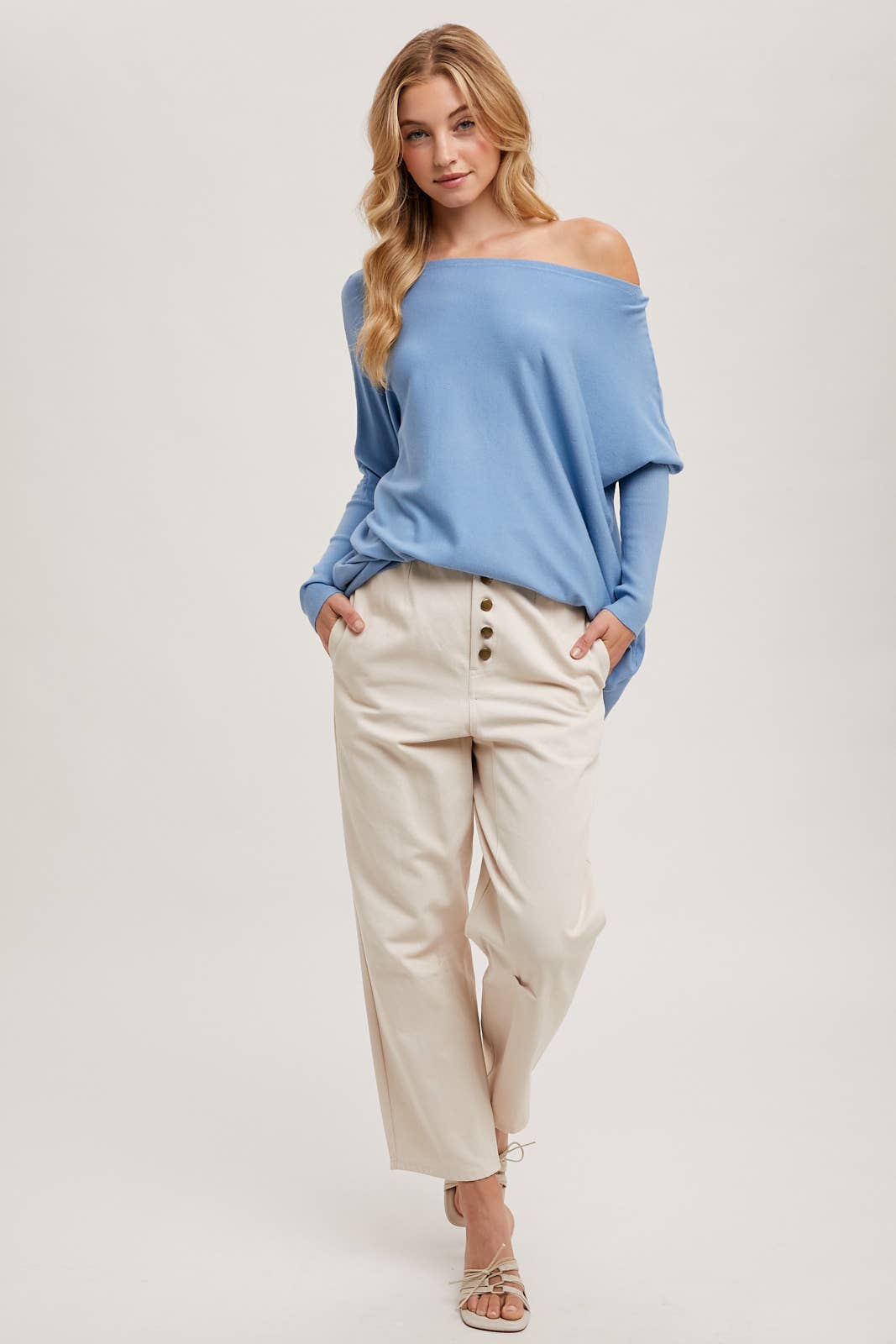 Bluivy - FLOWY BOATNECK DOLMAN TUNIC