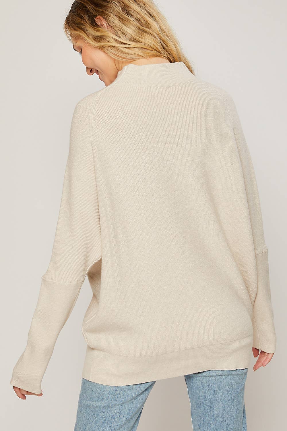 Bluivy - SLOUCH NECK DOLMAN PULLOVER SWEATER
