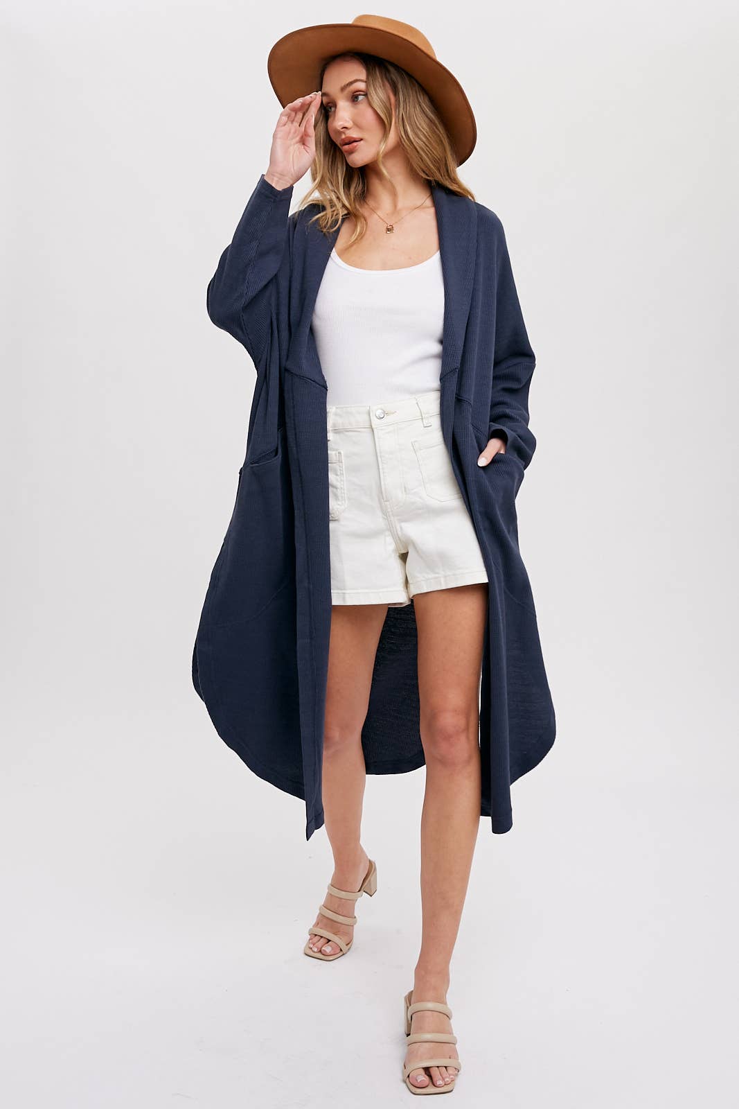 Bluivy - THERMAL KNIT OVERSIZED CARDIGAN