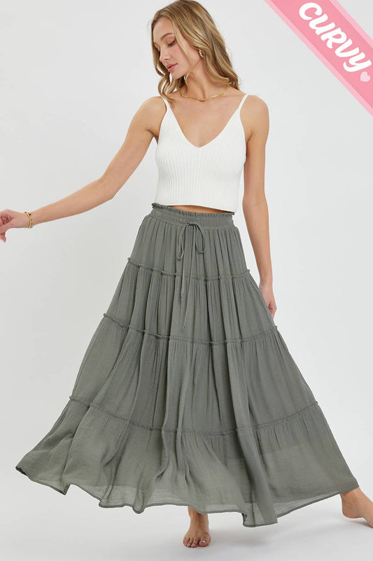 Sweet Lovely by Jen - MAXI SKIRT PLUS SIZE