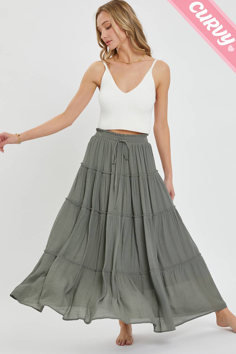 Sweet Lovely by Jen - MAXI SKIRT PLUS SIZE
