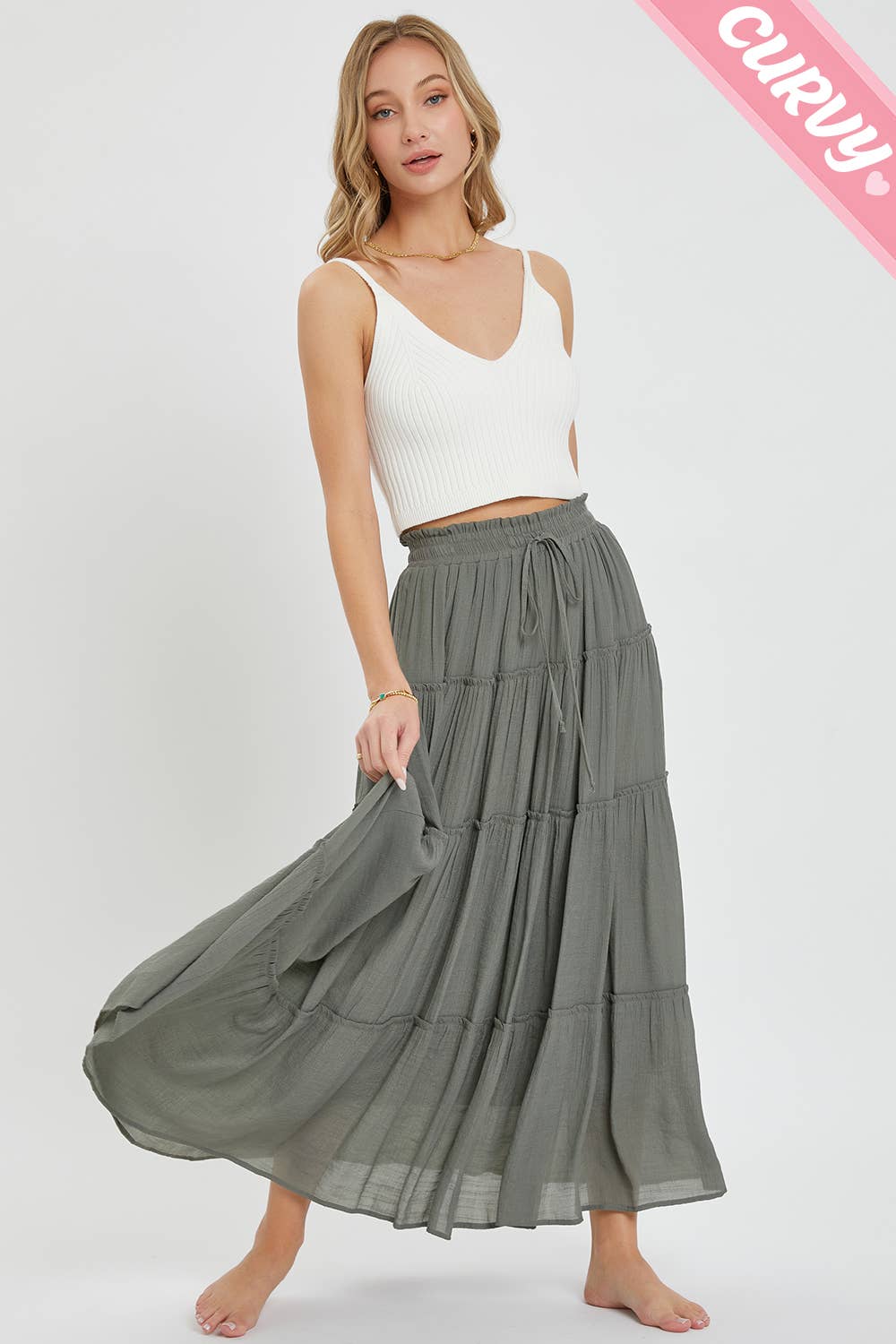 Sweet Lovely by Jen - MAXI SKIRT PLUS SIZE