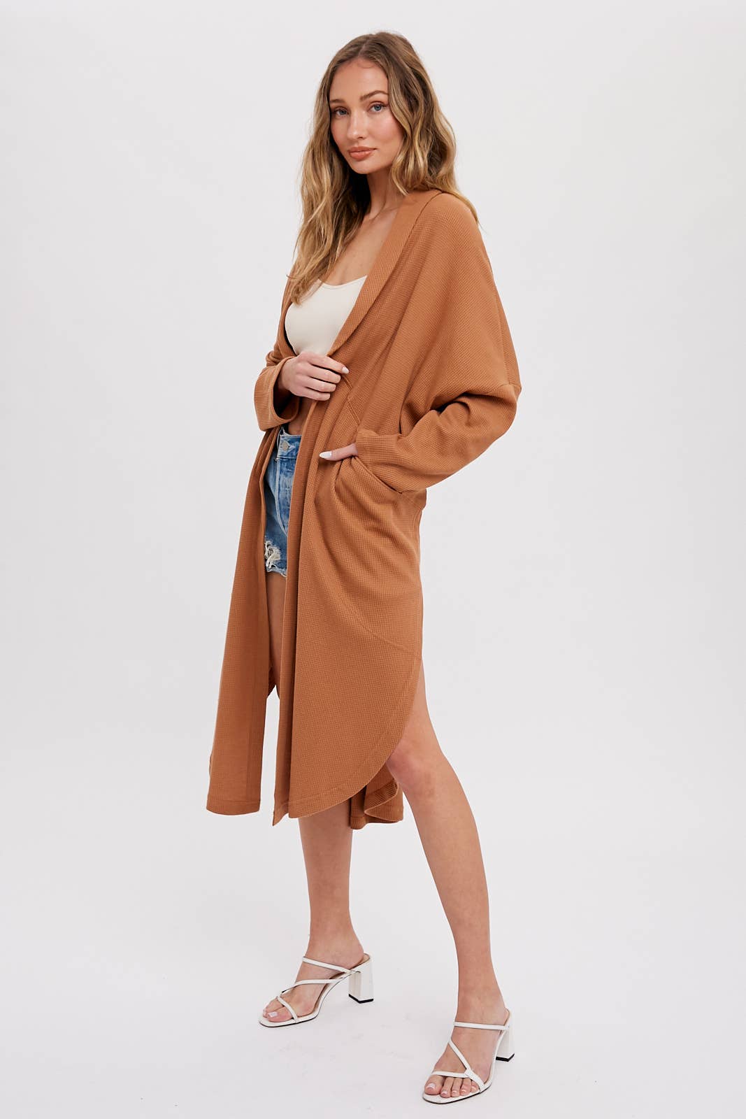 Bluivy - THERMAL KNIT OVERSIZED CARDIGAN