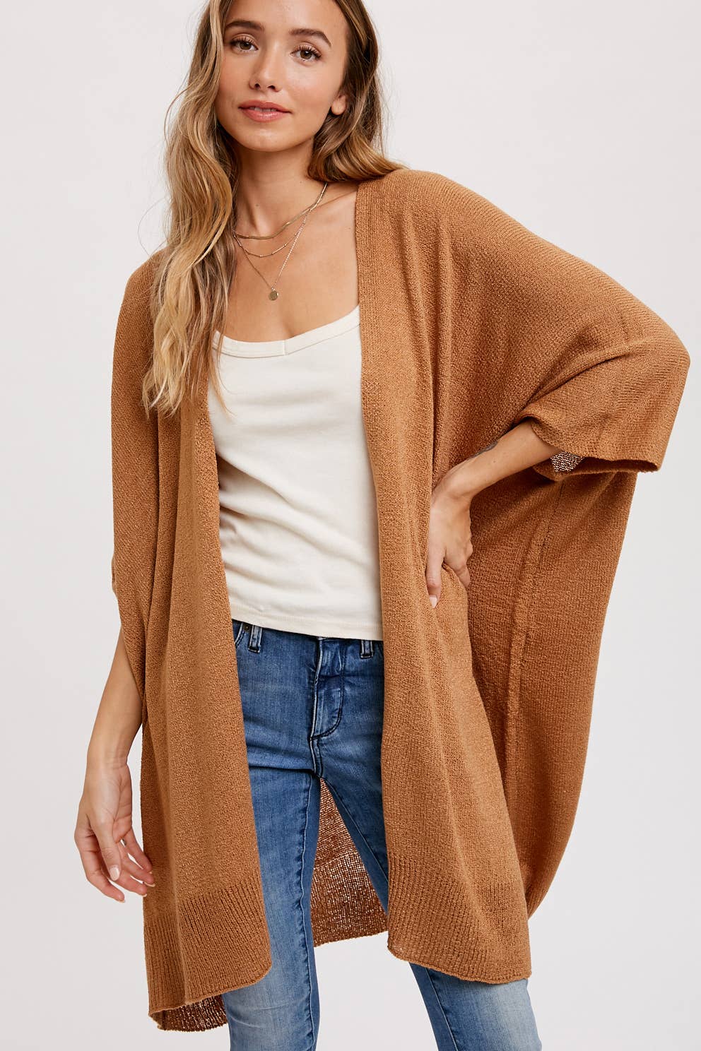 Bluivy - WIDE SLEEVE OPEN FRONT CARDIGAN