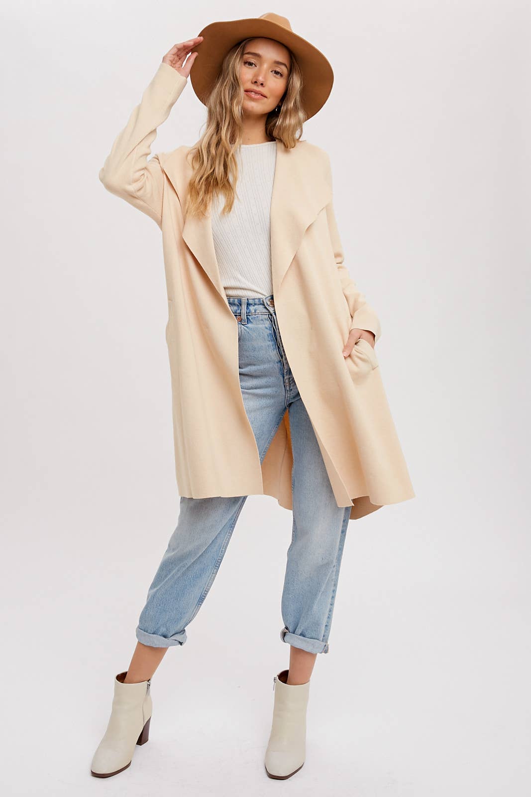 Bluivy - DRAPE COLLAR CARDIGAN