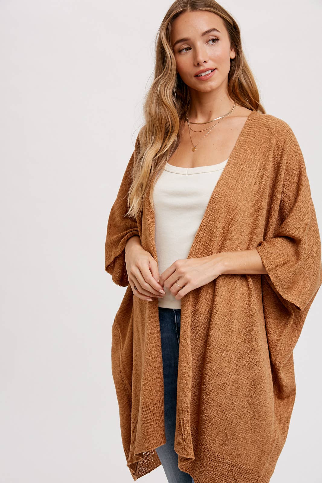 Bluivy - WIDE SLEEVE OPEN FRONT CARDIGAN