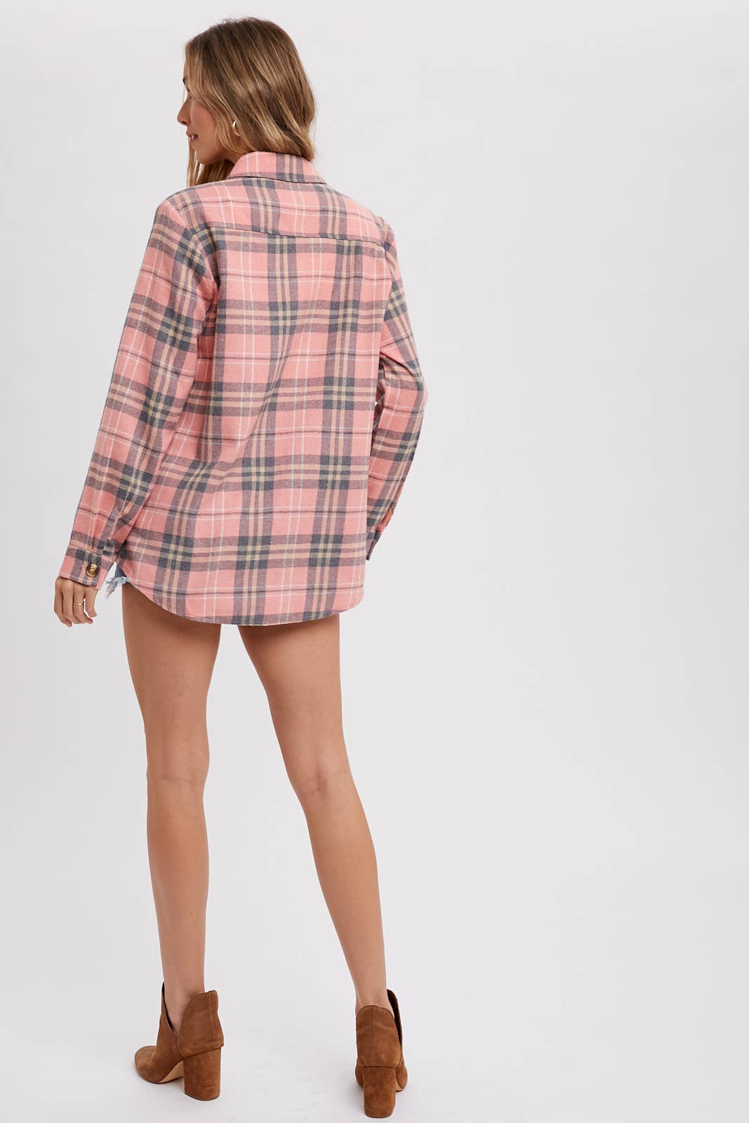 Bluivy - FLANNEL PLAID SHACKET