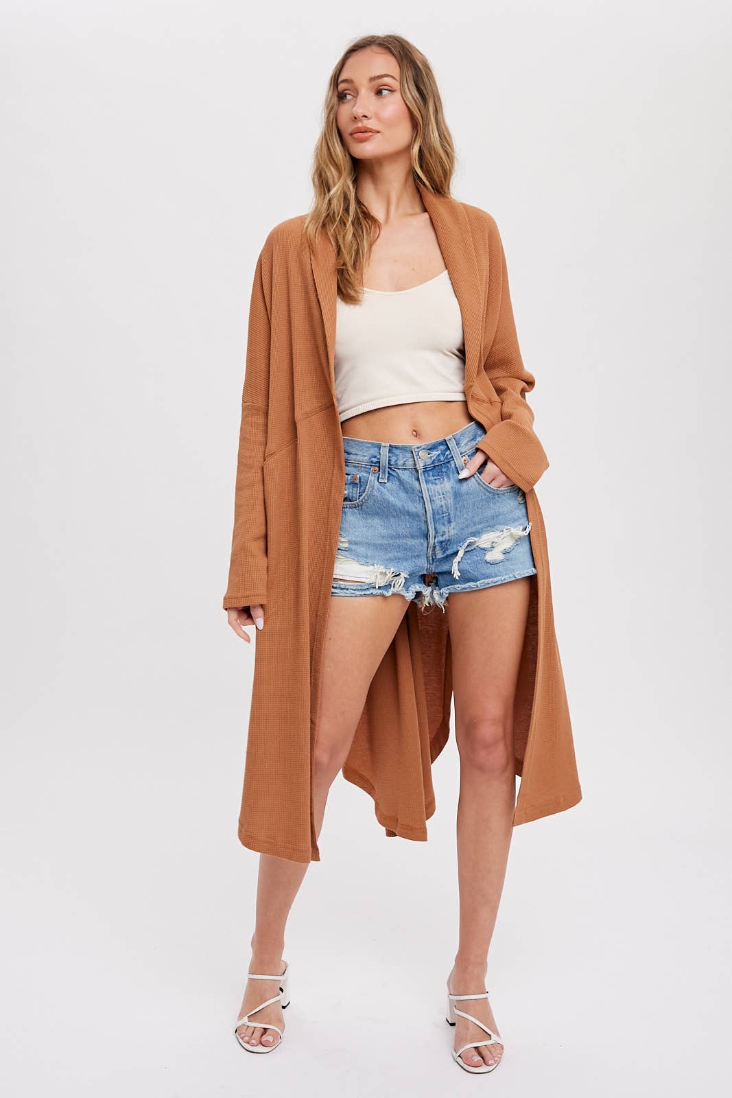 Bluivy - THERMAL KNIT OVERSIZED CARDIGAN