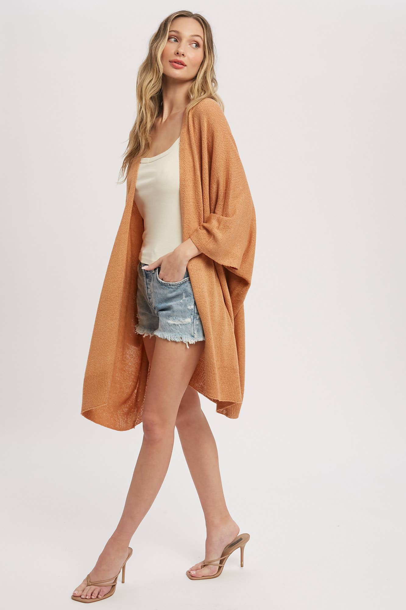 Bluivy - WIDE SLEEVE OPEN FRONT CARDIGAN