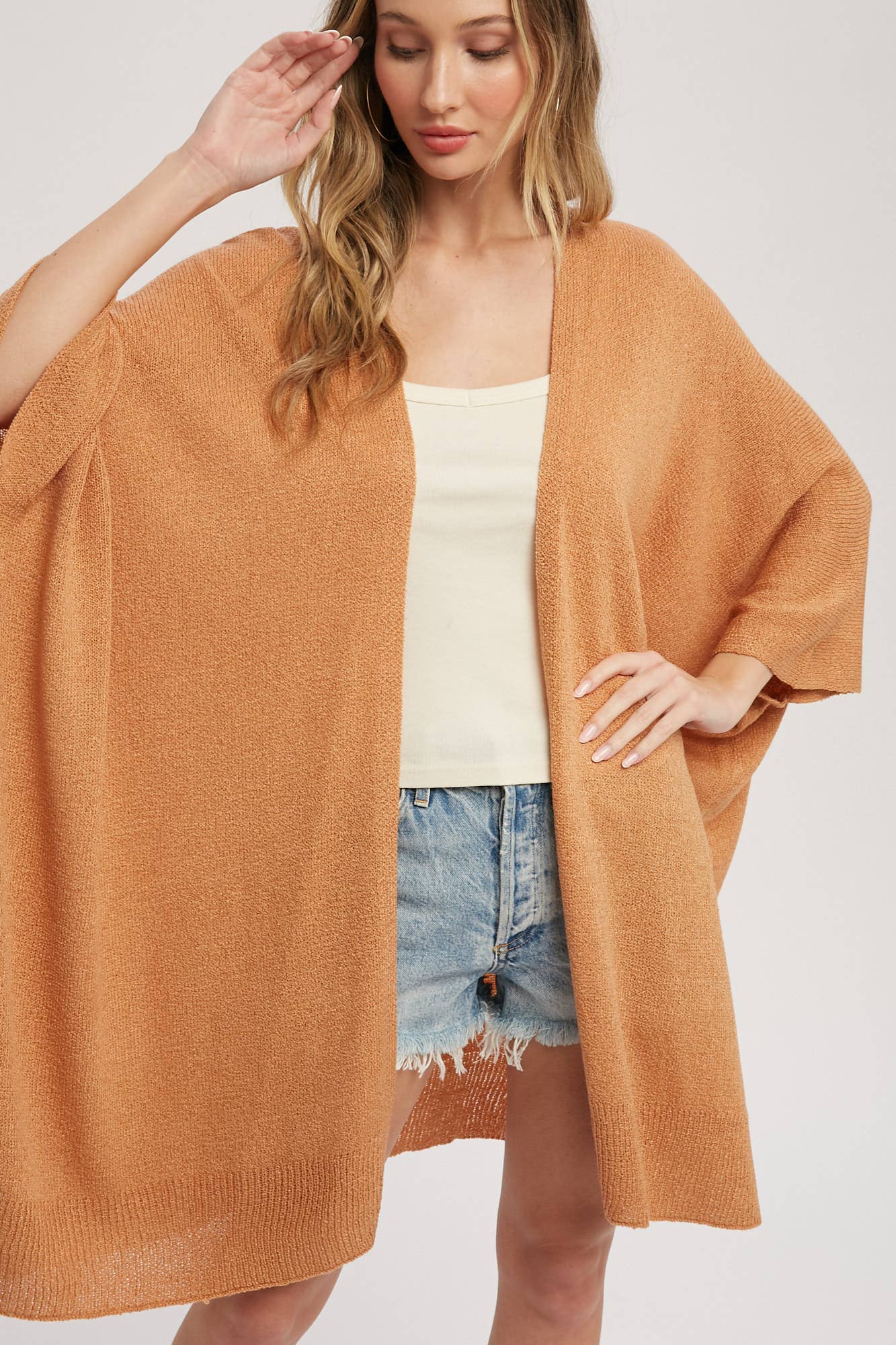 Bluivy - WIDE SLEEVE OPEN FRONT CARDIGAN