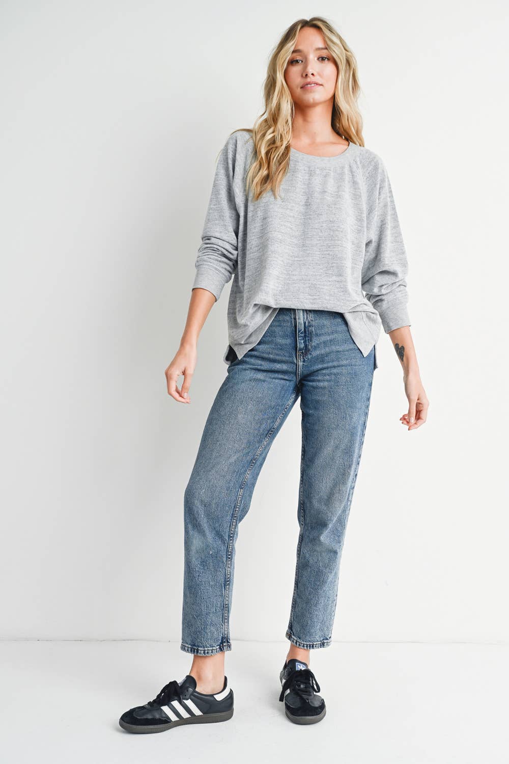Bluivy - HEATHER CONTRAST SWEATSHIRT PULLOVER