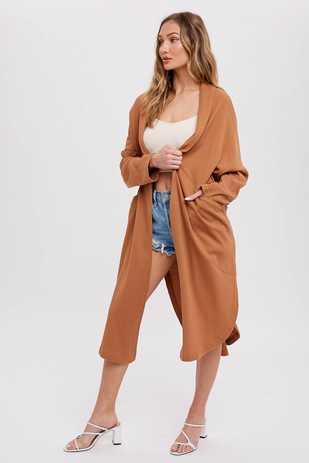 Bluivy - THERMAL KNIT OVERSIZED CARDIGAN