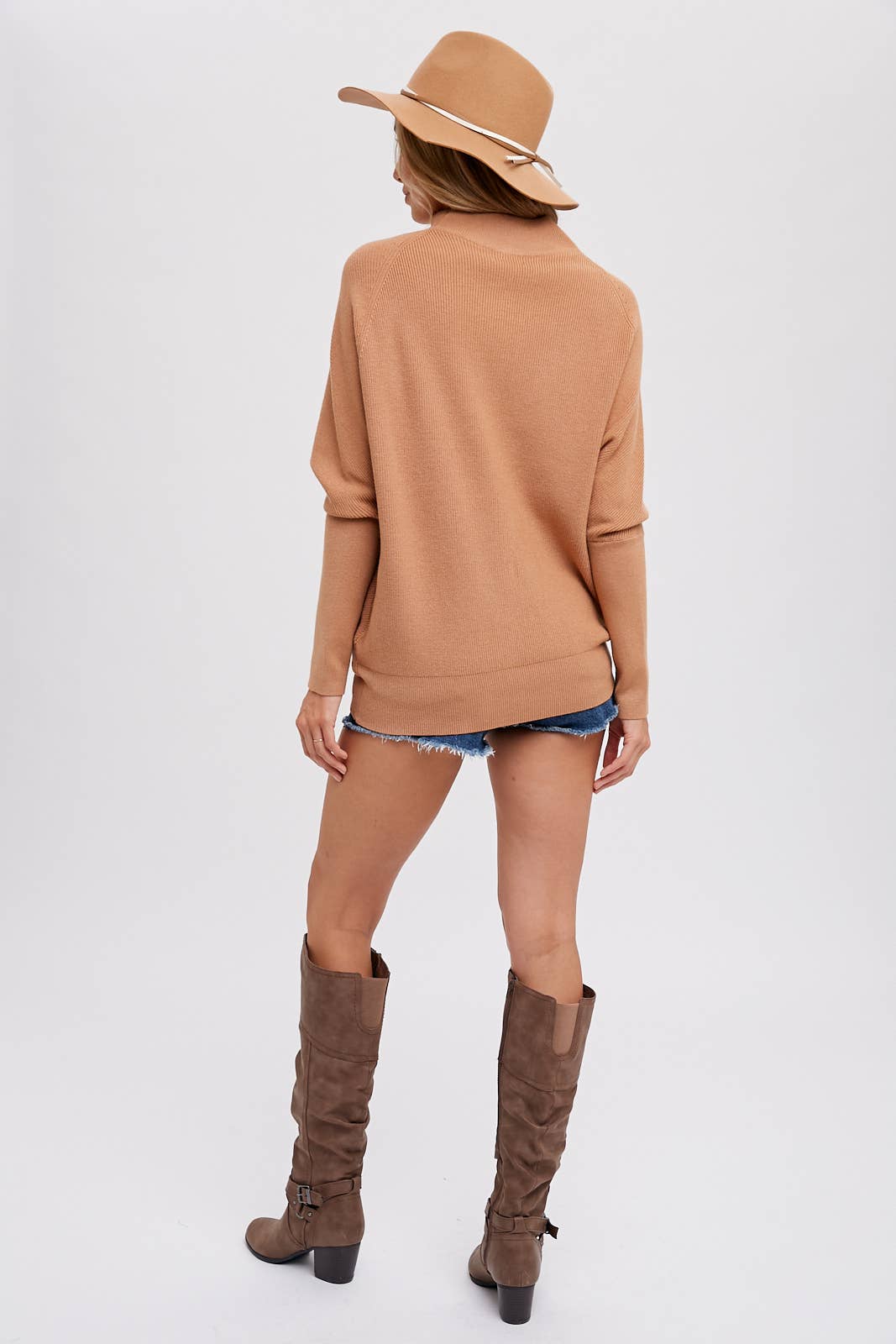 Bluivy - SLOUCH NECK DOLMAN PULLOVER SWEATER