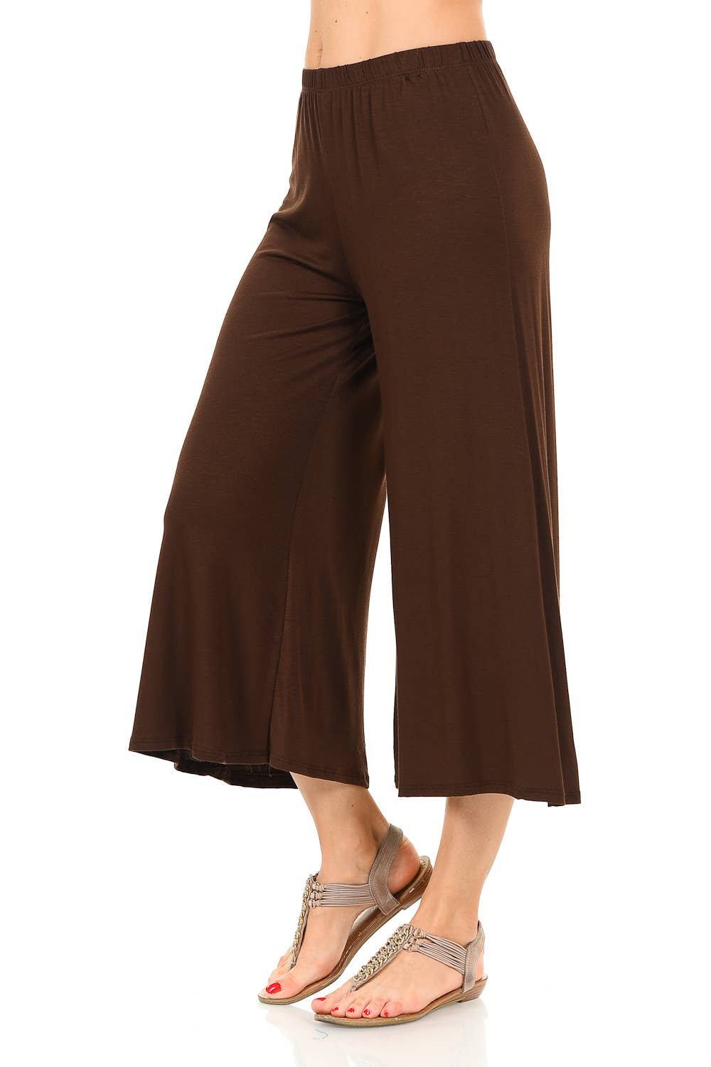 Allium - Elastic Waist Culottes Pants