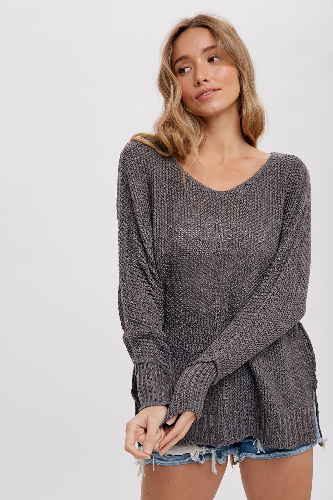 Bluivy - REVERSE SEAM LOOSE FIT SWEATER