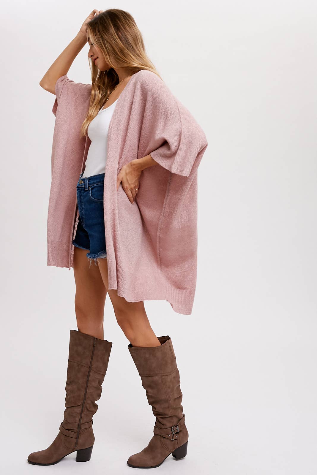 Bluivy - WIDE SLEEVE OPEN FRONT CARDIGAN