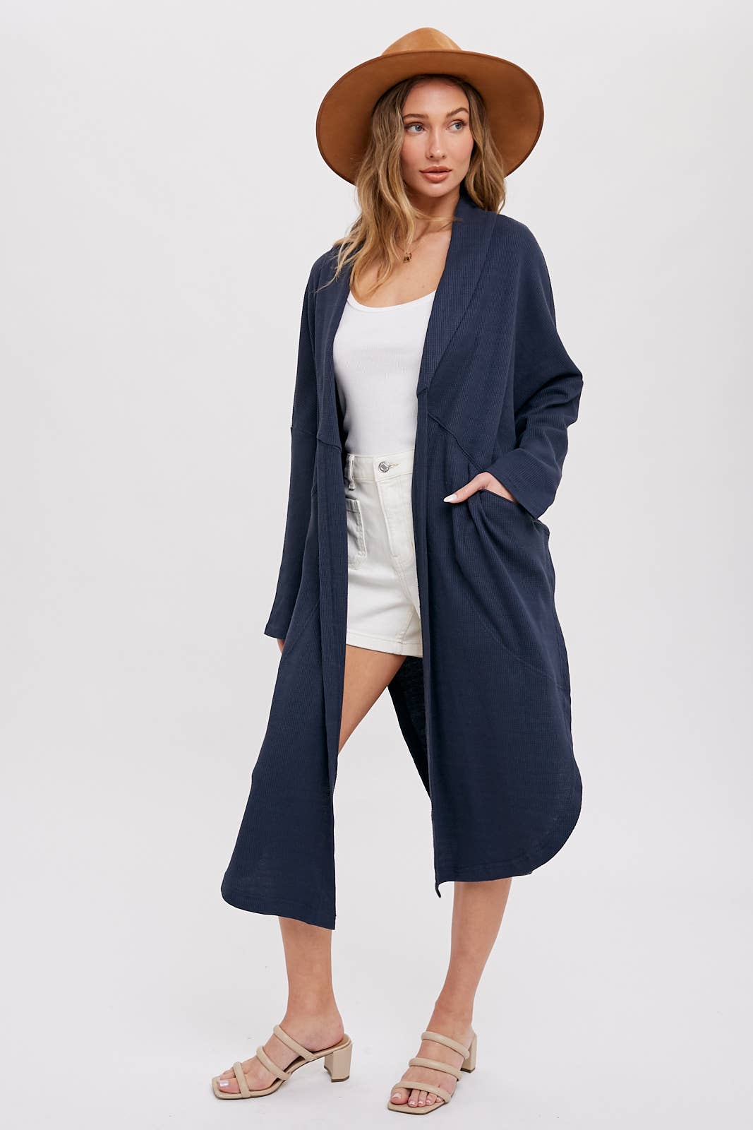 Bluivy - THERMAL KNIT OVERSIZED CARDIGAN