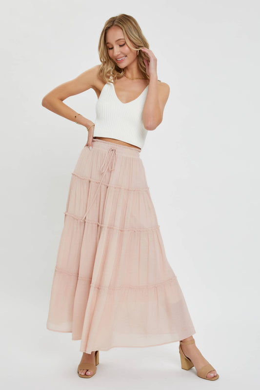 Sweet Lovely by Jen - BESTSELLER FLOWY TIERED MAXI  SKIRT