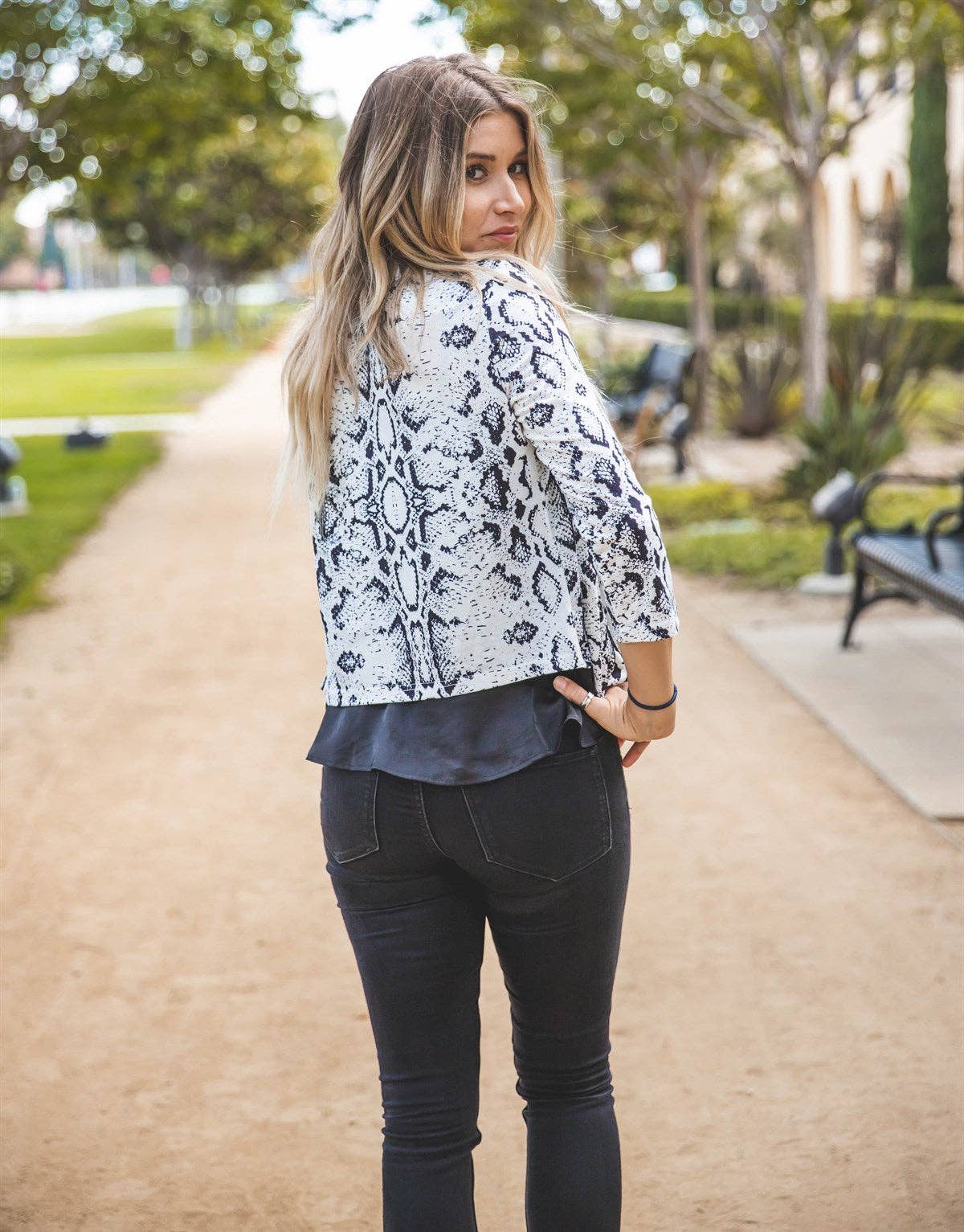 Tickled Teal - Soft 3/4 Sleeve Rae Blazer