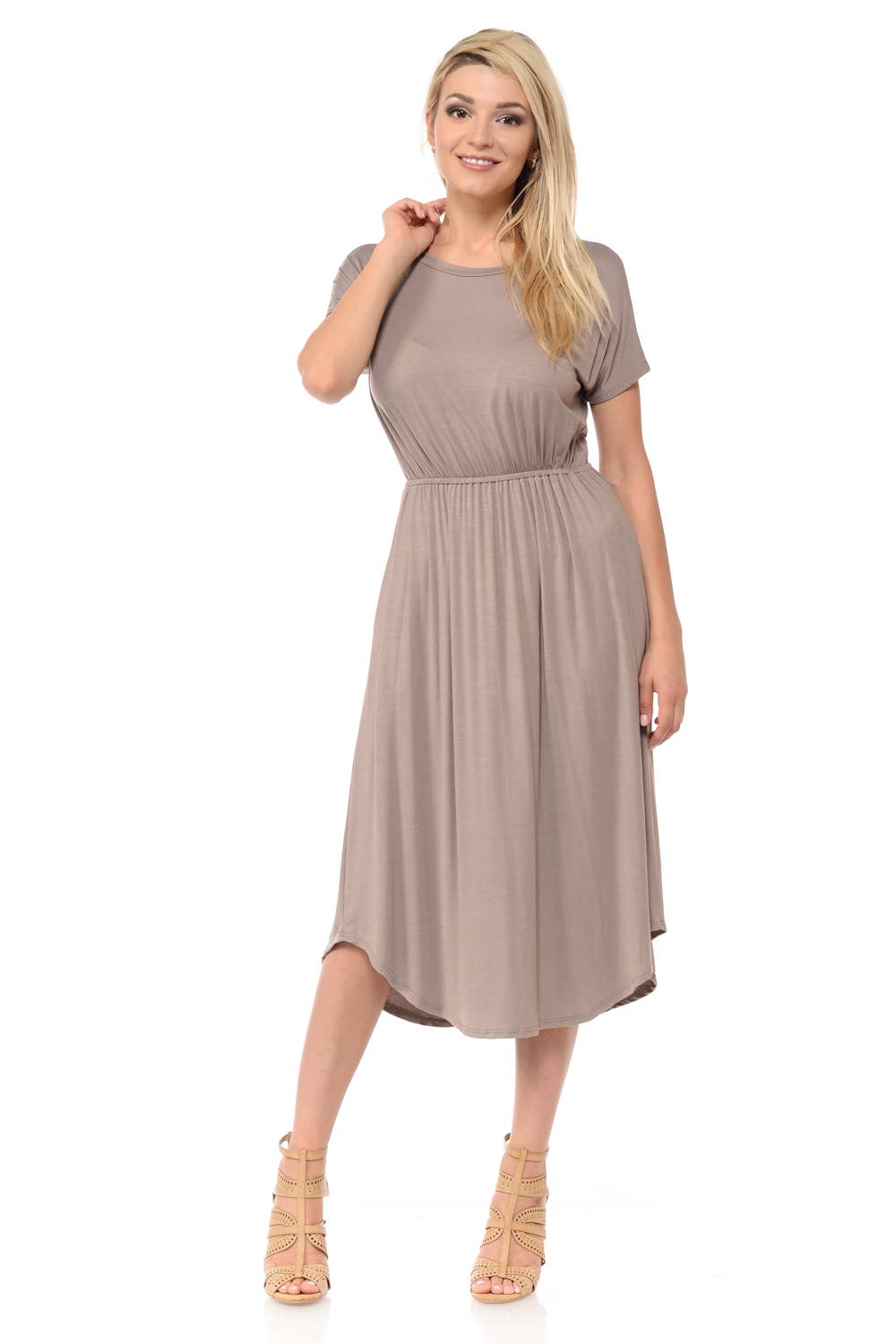 Allium - Drop Shoulder Midi Dress with Pockets