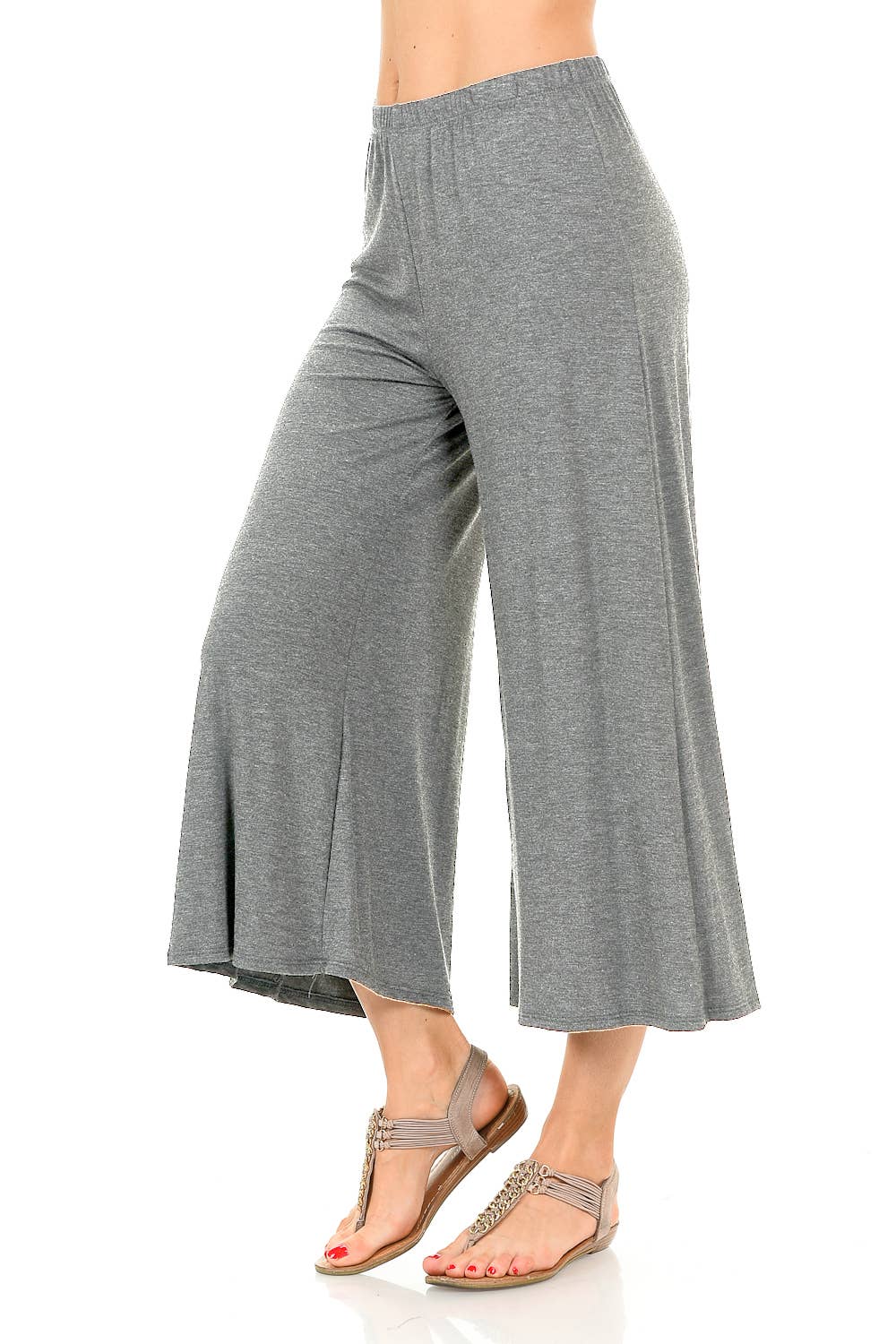 Allium - Elastic Waist Culottes Pants