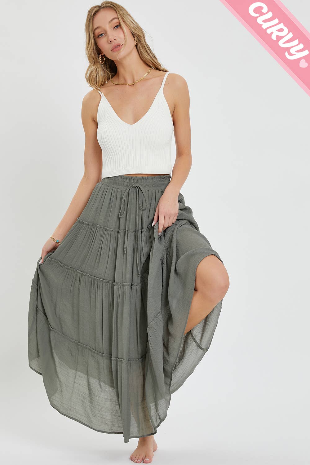 Sweet Lovely by Jen - MAXI SKIRT PLUS SIZE