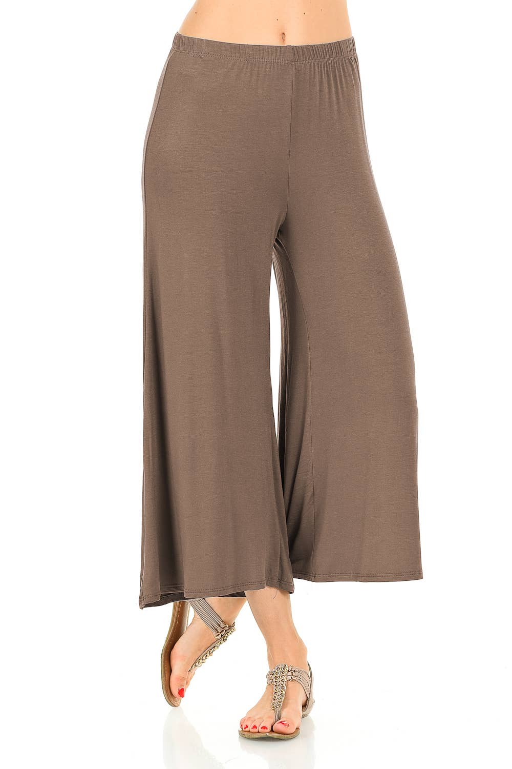 Allium - Elastic Waist Culottes Pants