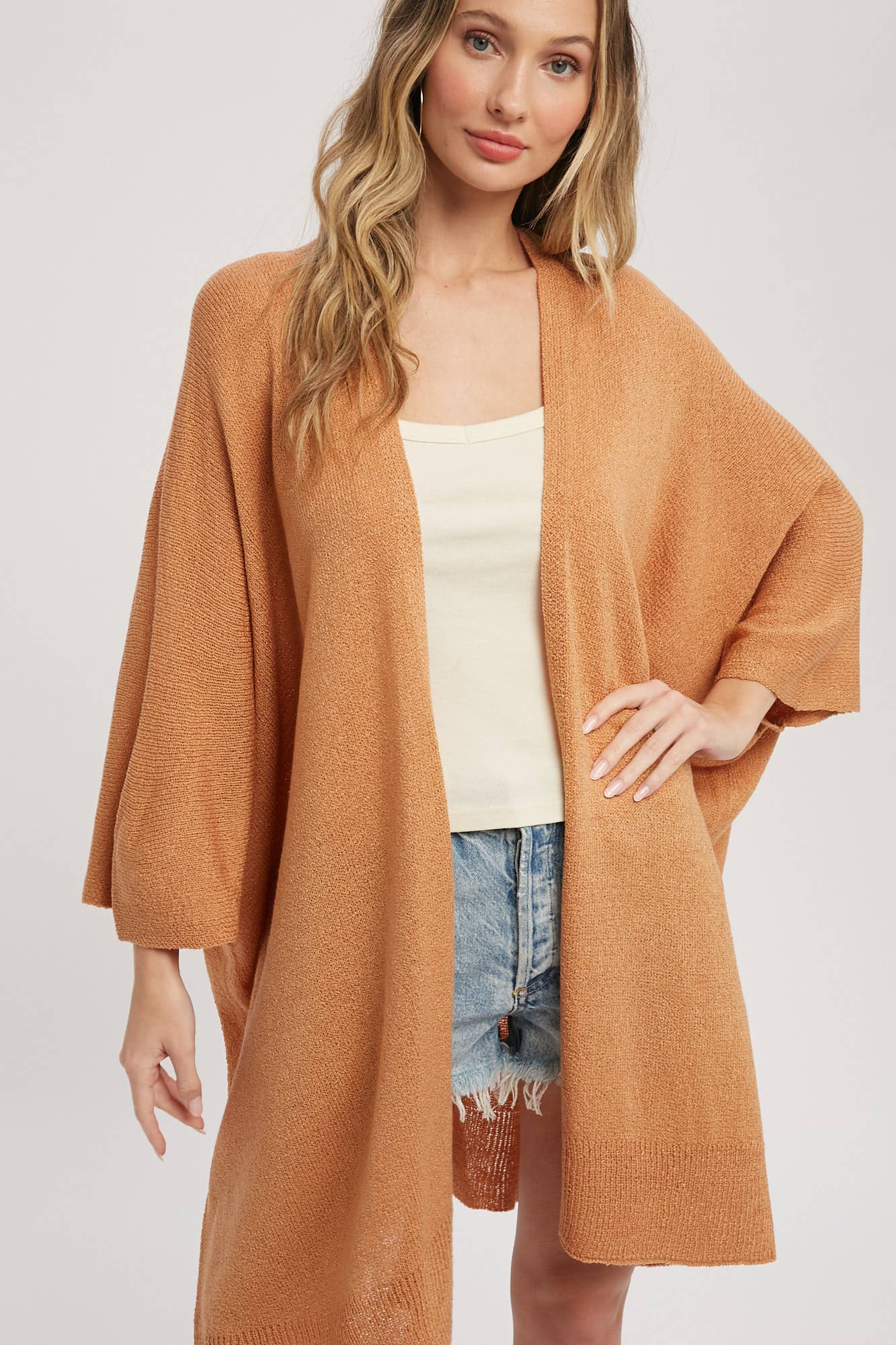 Bluivy - WIDE SLEEVE OPEN FRONT CARDIGAN