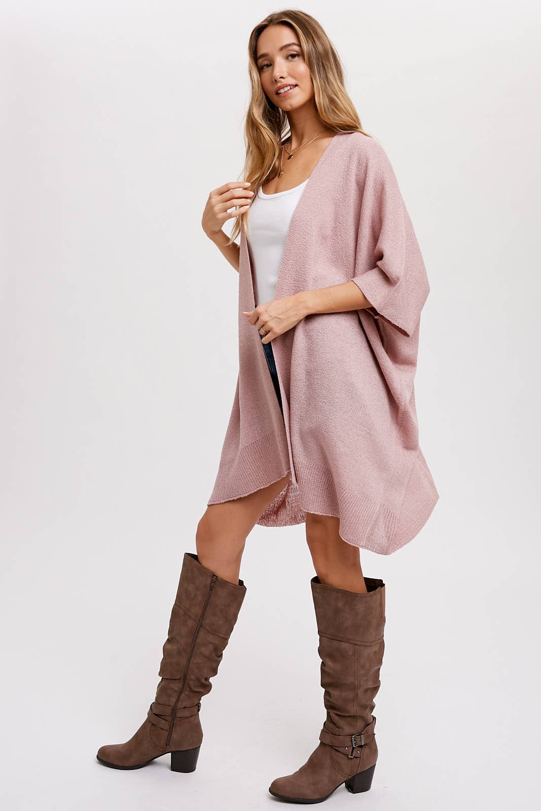 Bluivy - WIDE SLEEVE OPEN FRONT CARDIGAN