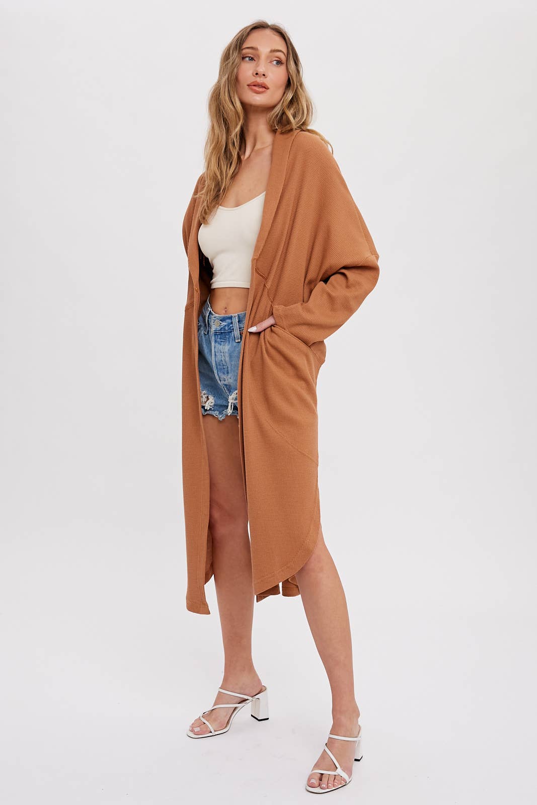 Bluivy - THERMAL KNIT OVERSIZED CARDIGAN