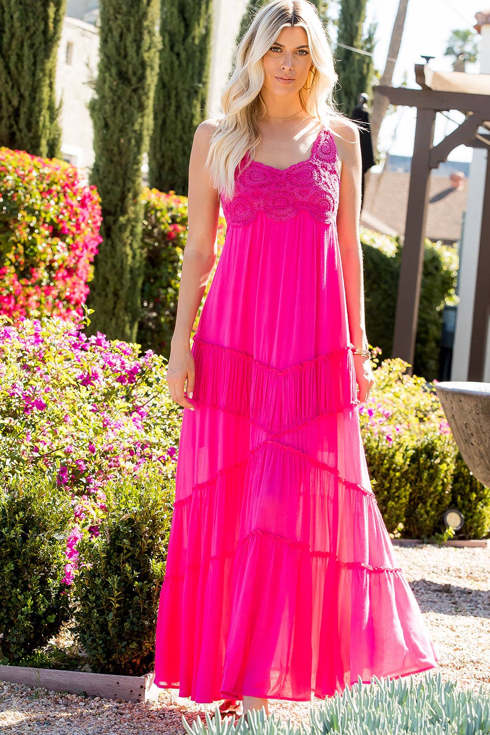 Sweet Lovely by Jen - CROCHET LACE MAXI DRESS