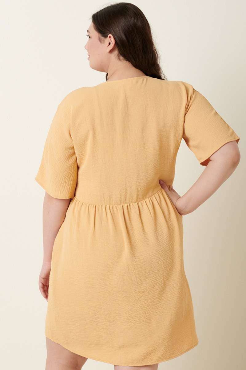 mittoshop - H42498PL -PLUS AIRFLOW DOLMAN BABYDOLL DRESS