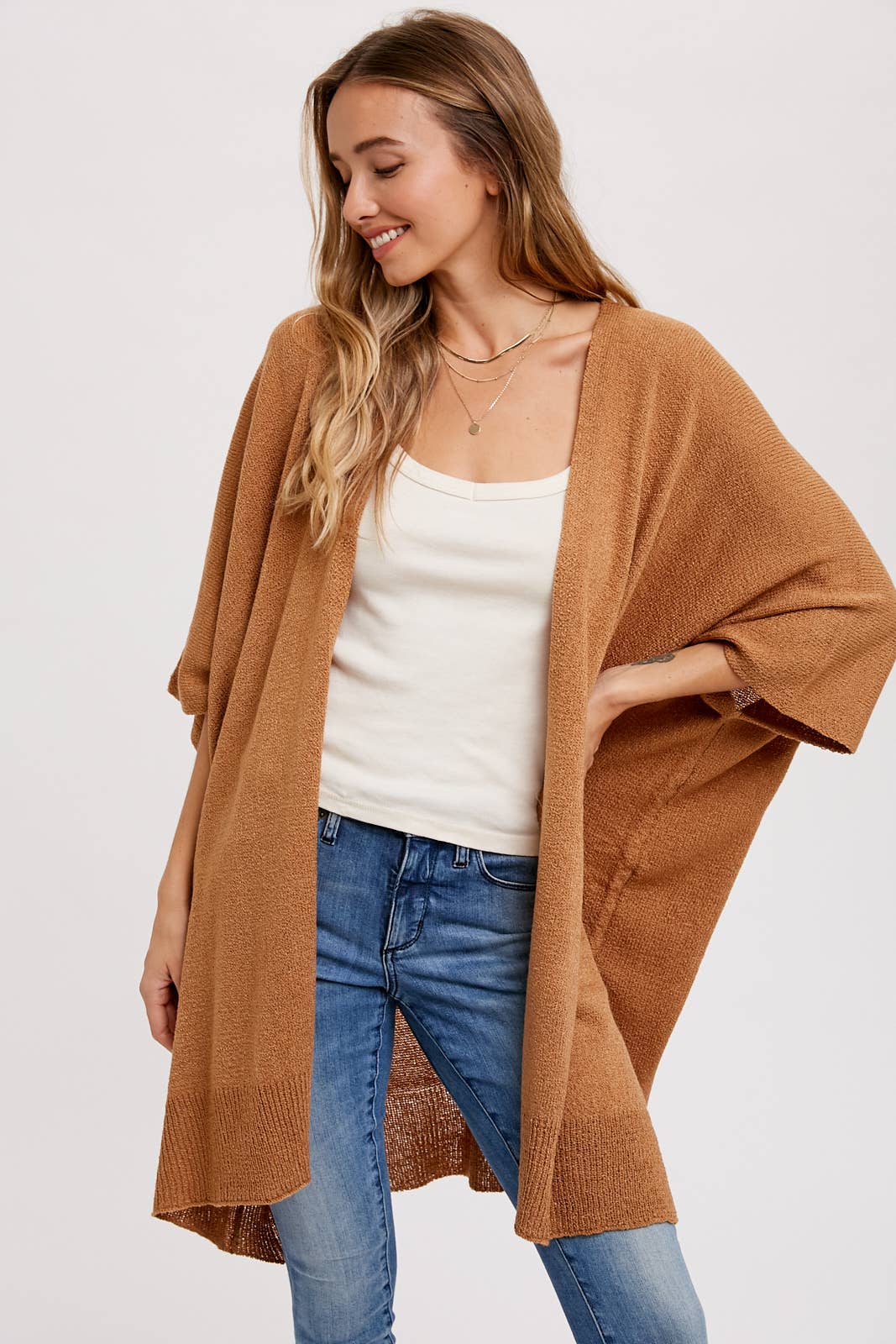 Bluivy - WIDE SLEEVE OPEN FRONT CARDIGAN