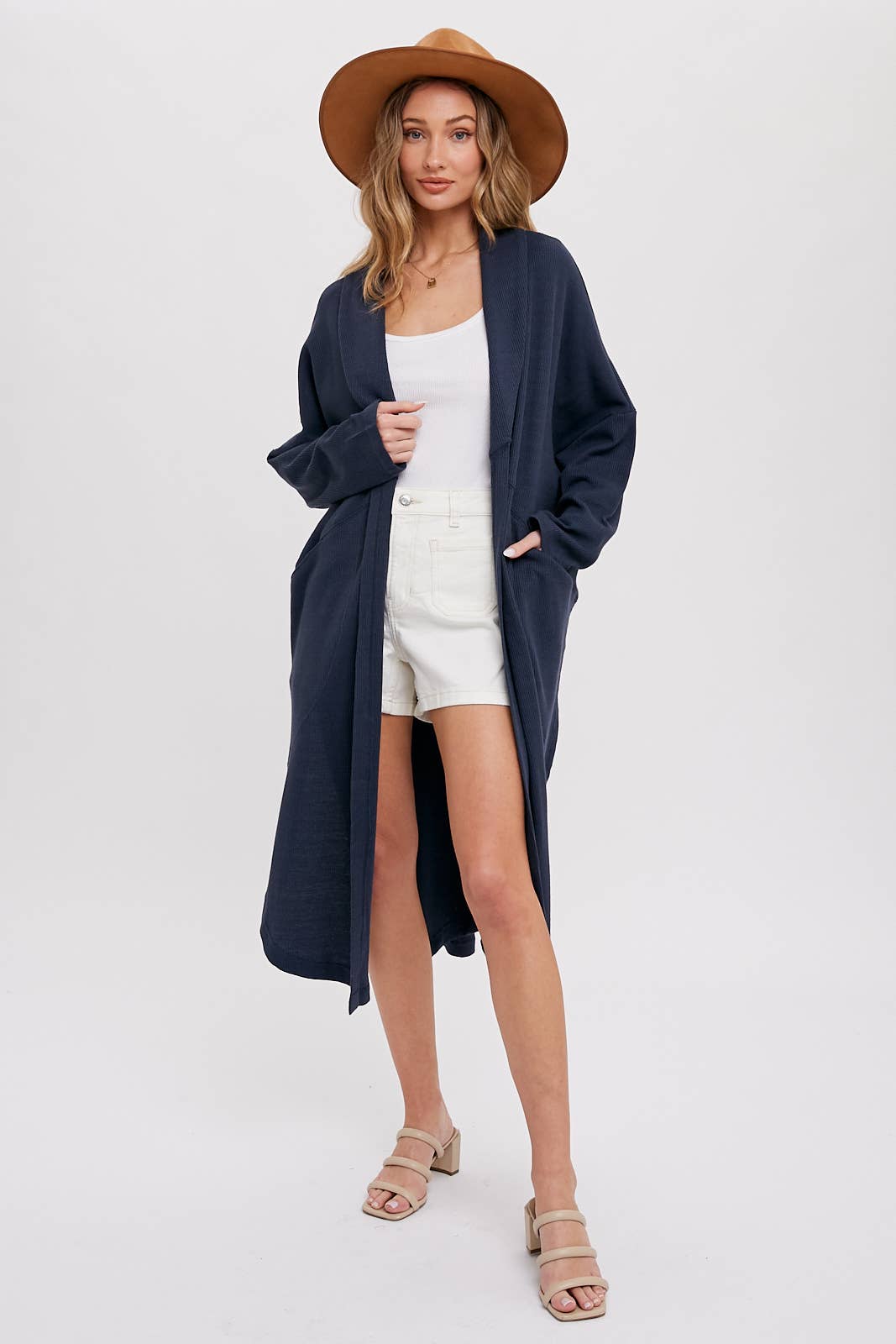 Bluivy - THERMAL KNIT OVERSIZED CARDIGAN