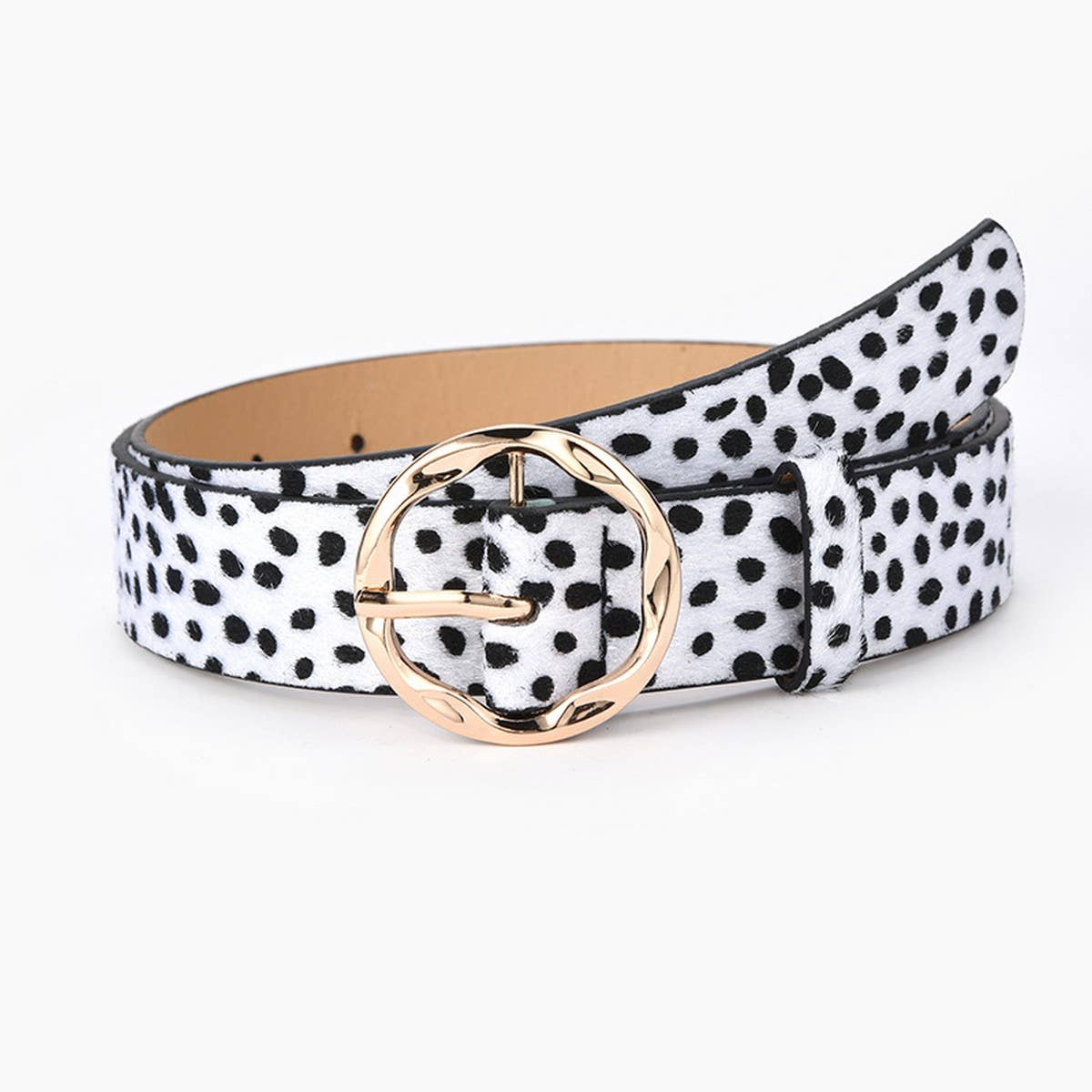 NINEXIS - CWABE0384_SNAKE PRINT LEOPARD ZEBRA PRINT MILK PRINT BELT
