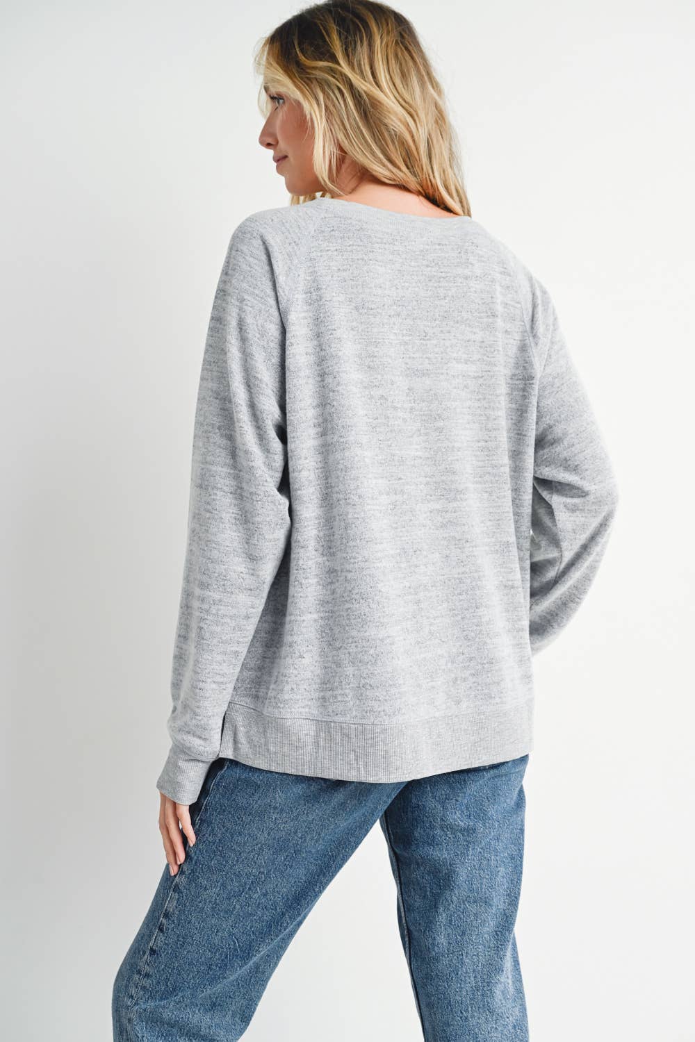 Bluivy - HEATHER CONTRAST SWEATSHIRT PULLOVER