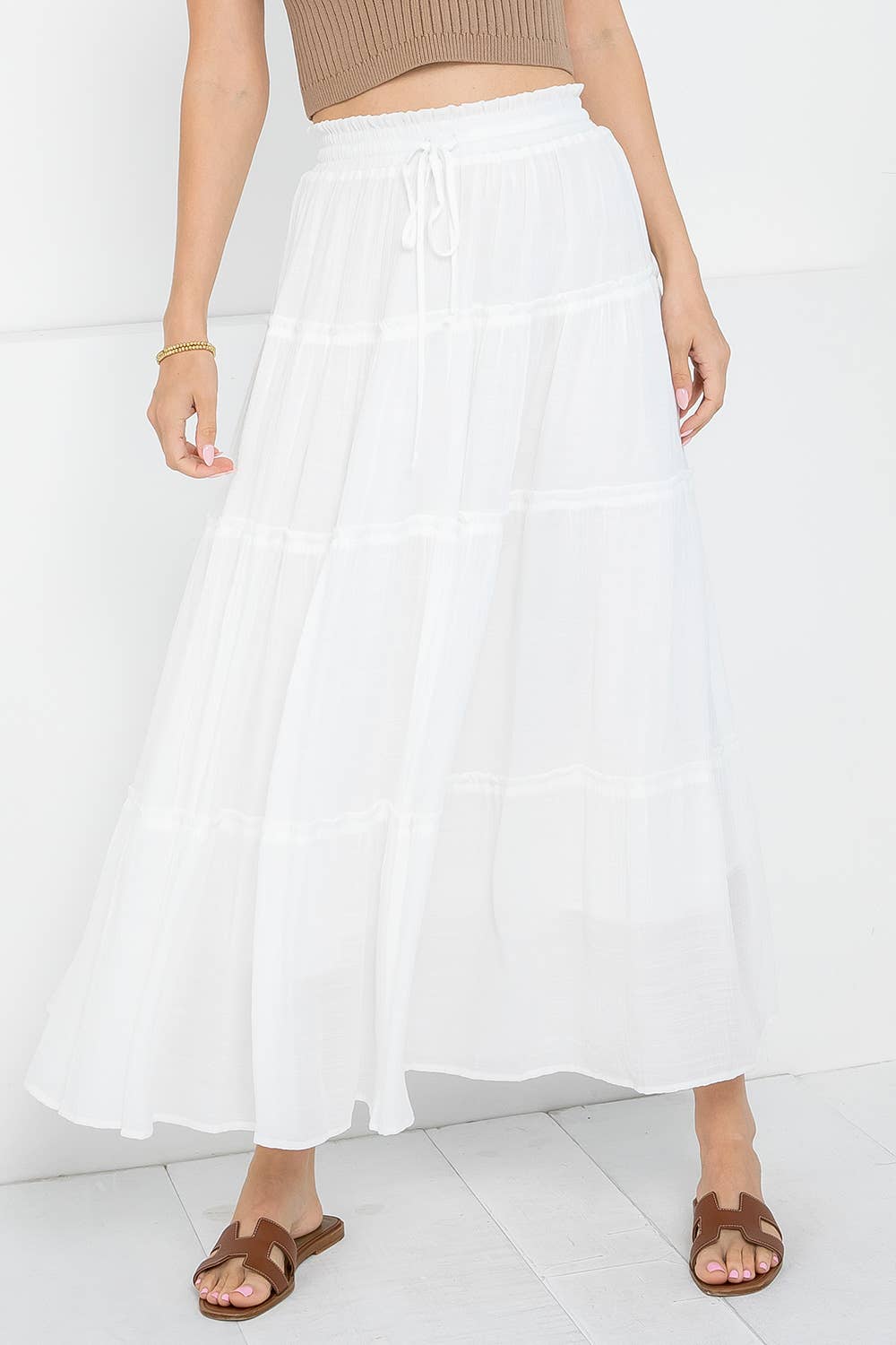 Sweet Lovely by Jen - BESTSELLER FLOWY TIERED MAXI  SKIRT