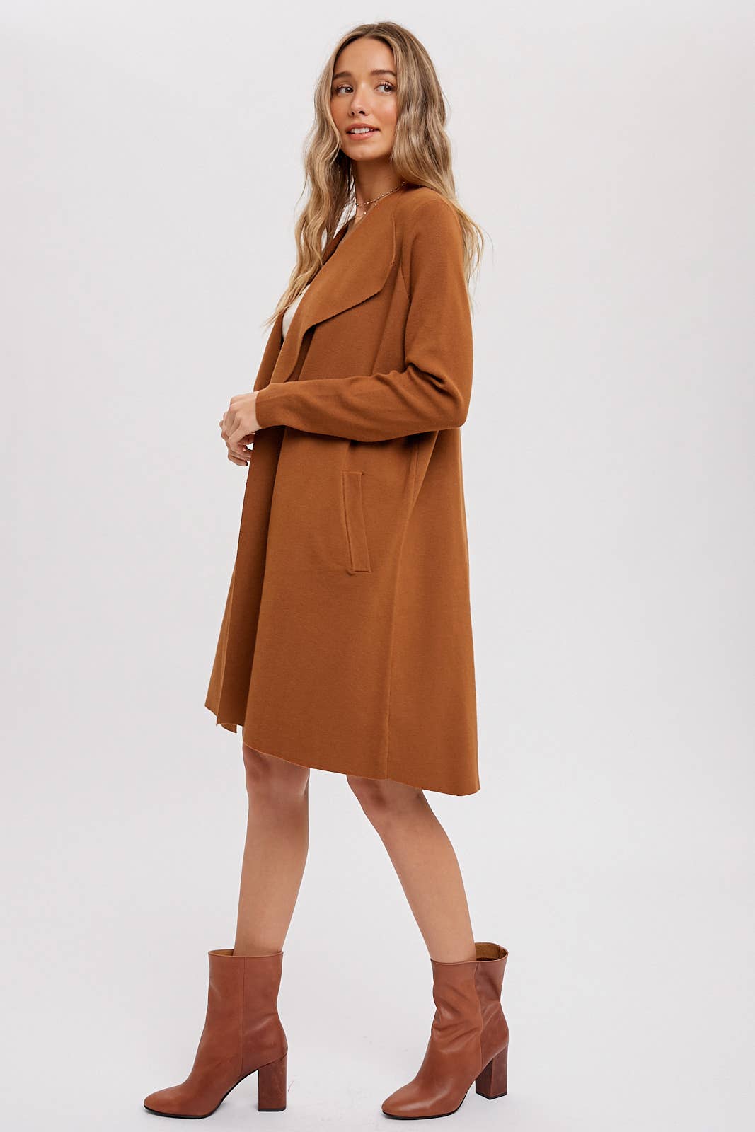 Bluivy - DRAPE COLLAR CARDIGAN