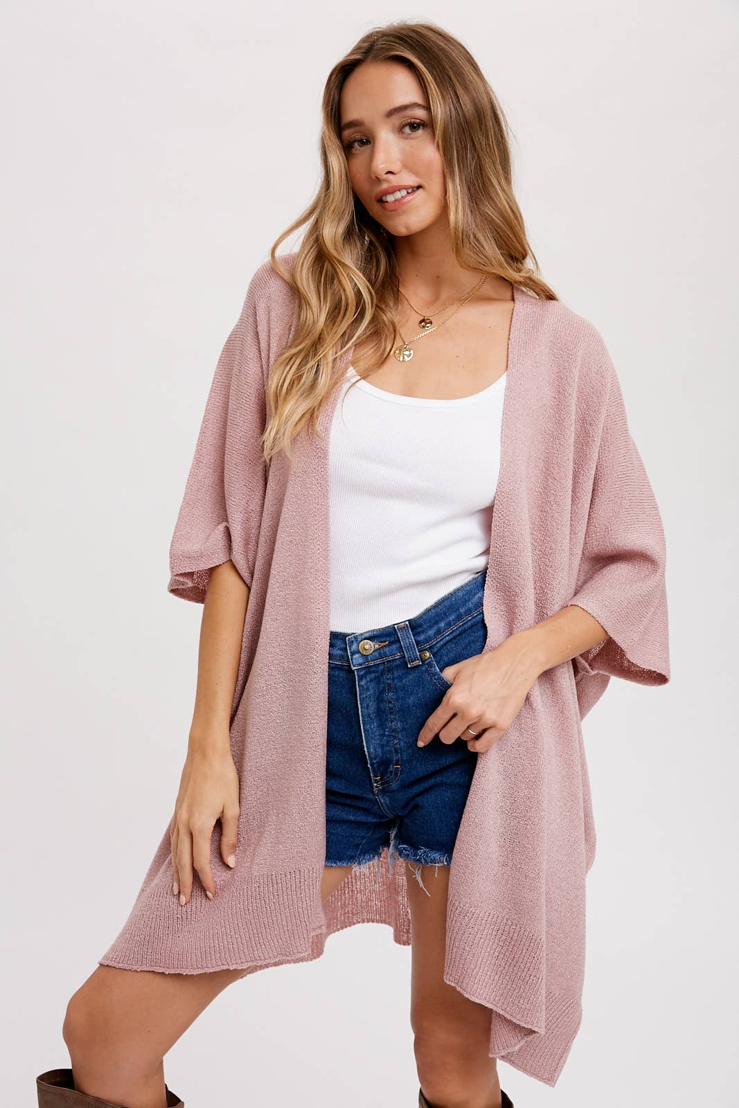 Bluivy - WIDE SLEEVE OPEN FRONT CARDIGAN