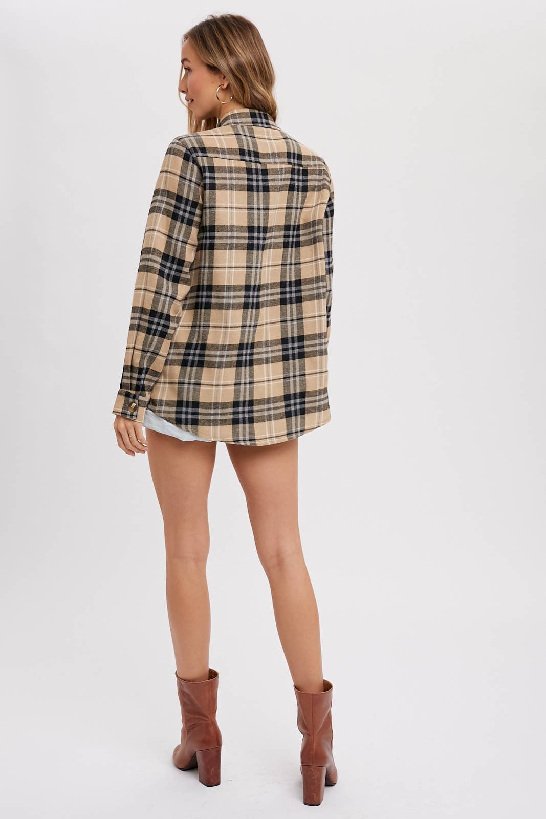 Bluivy - FLANNEL PLAID SHACKET