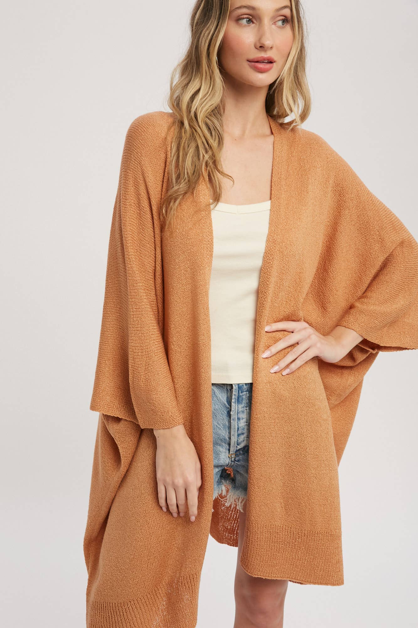 Bluivy - WIDE SLEEVE OPEN FRONT CARDIGAN