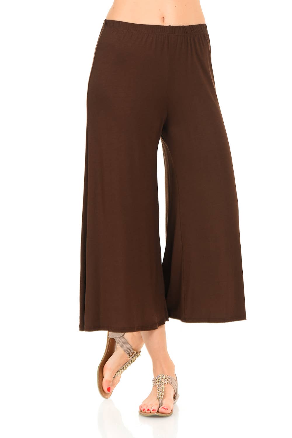 Allium - Elastic Waist Culottes Pants